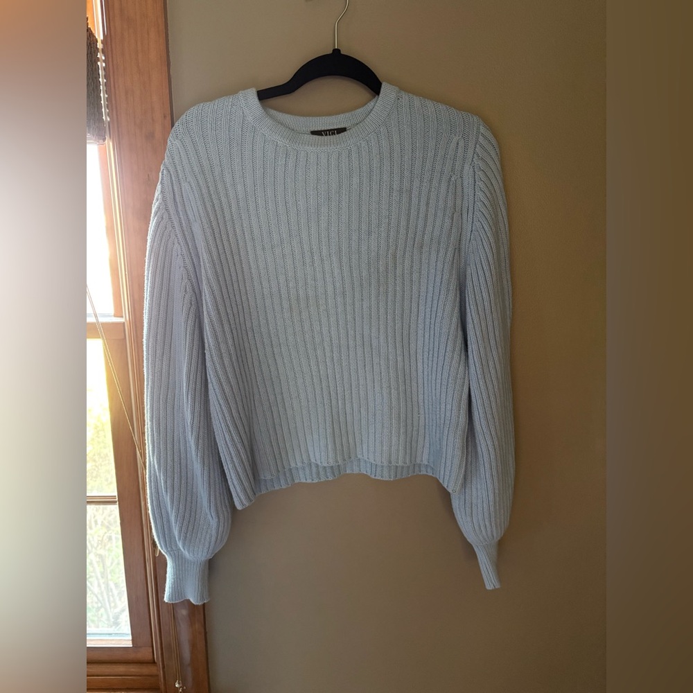 Vici Soft Sky Blue Crew Neck Sweater